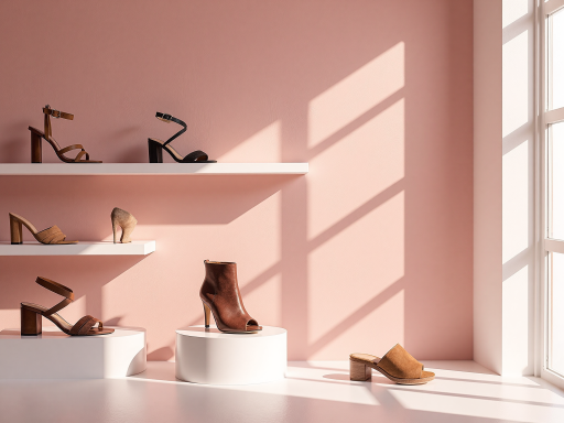 Women's elegant high heel shoes collection, various colors and styles